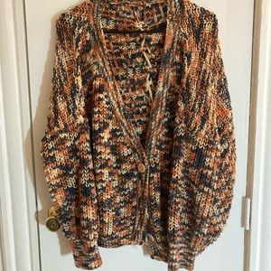 Tie back knit sweater